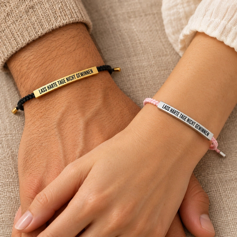 Mutmacher Armband – geflochtenes Armband mit Botschaft