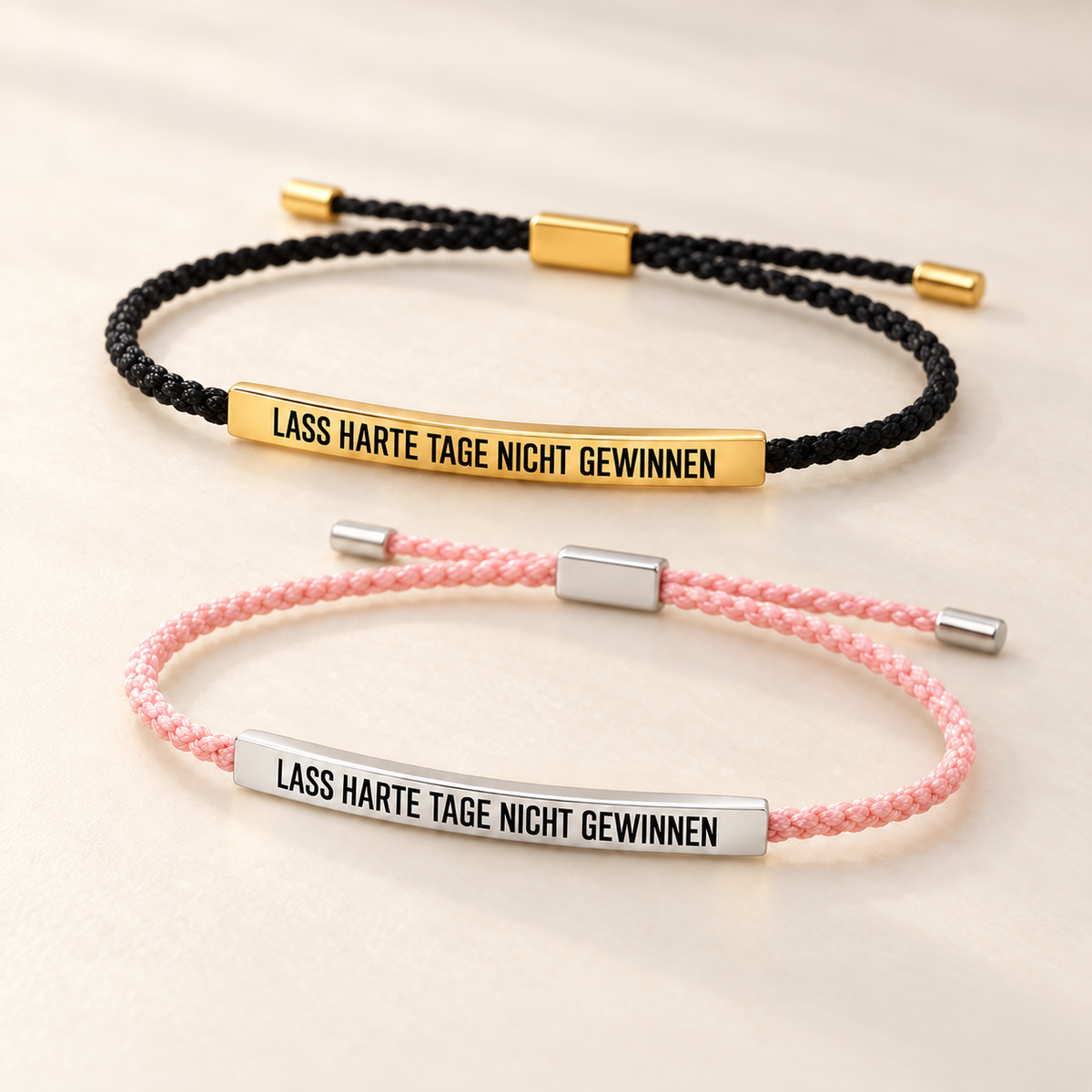 Mutmacher Armband – geflochtenes Armband mit Botschaft
