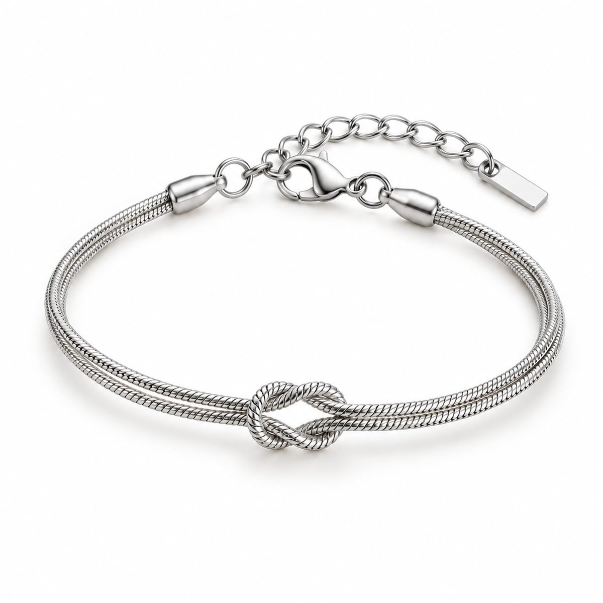 Forever Knot Armband mit Knoten-Anhänger in Silber